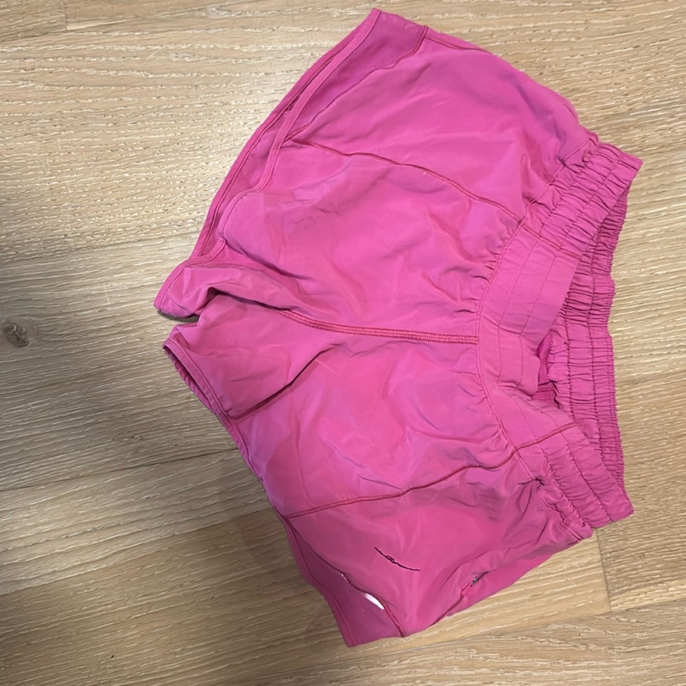 Pink LuluLemon Hottie Hot 2.5 Shorts